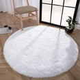 thumbnail image 2 of Softlife Soft Round Shaggy Rug,Fluffy Circle Rug for Boys Girls,Fuzzy Cute Bedroom Rug,Circle Plush Floor Carpet for Nursery Room,6'x6',White, 2 of 7