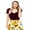 Red, variant on Womens Bavarian Dirndl Blouse Waitress Costume Renaissance Crop Top, Burgundy, Small
