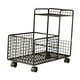 thumbnail image 4 of Carrito de servicio debajo del escritorio, carrito móvil con ruedas, estantería metálica multiusos para almacenamiento Doble capa negra, 4 of 9