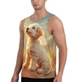 thumbnail image 2 of Susaid Sunshine Golden Cloud Dog Print Men's Sleeveless Workout Running Tank Top Dry Fit Athletic Gym Sports Swim Beach Muscle Bodybuilding Shirts-4X-Large, 2 of 7