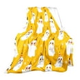 thumbnail image 4 of Vggrvlo Halloween Savings Halloween Themed Throw Blanket Polka Dots Spooky Ghost Fleece Blanket Cute Halloween Blanket for G-irls B-oys K-ids Women Men, 4 of 5