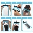 thumbnail image 5 of Unique Bargains 2 Pcs Mobile Waterproof Bag Sky Blue Universal Waterproof Case Compatible for Phone 5.51"x10.43", 5 of 6