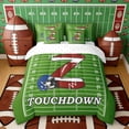 thumbnail image 3 of Erosebridal Football Letter Z Touchdown Bedding Comforter Set, Sport King Bedding Sets for Men and Boys, Reversible 7pcs, 3 of 6