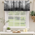 thumbnail image 2 of Grey Forest Curtain Valances for Windows, Kitchen Valance Window Treatments Panel 2 Pack, Vintage Foggy Woods Tree Rod Pocket Short Curtains for Bathroom Bedroom 42 x 18 Inch, 2 of 8