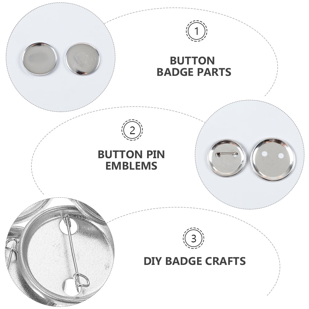 MLINS  100 Sets Decorative Press for Buttons Accessories Empty Emblems