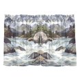 thumbnail image 7 of Yayeee Kitchen Curtains Tier Pair Light Filtering 27"x24" Rod Pocket Short Cafe Window Panel, River and Mountains, 7 of 7