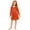 F311 Red, variant on Curuila Kids Girls Pajama Dress Long Sleeve Solid Color Crew Neck Everyday Wear Comfortable Homewear Dresses Size 5-6 Years