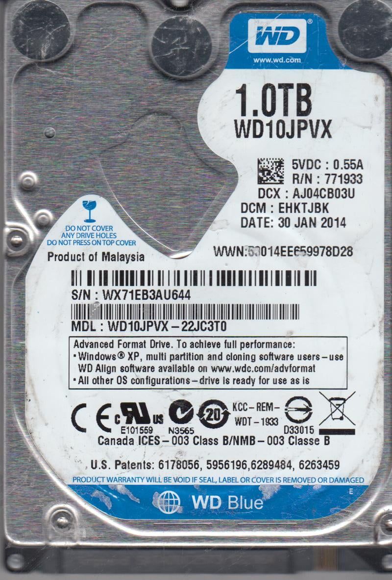 WD40NMZW-11GX6S1 USB 3.0 WXQ1E Western Digital 4TB Laptop Hard