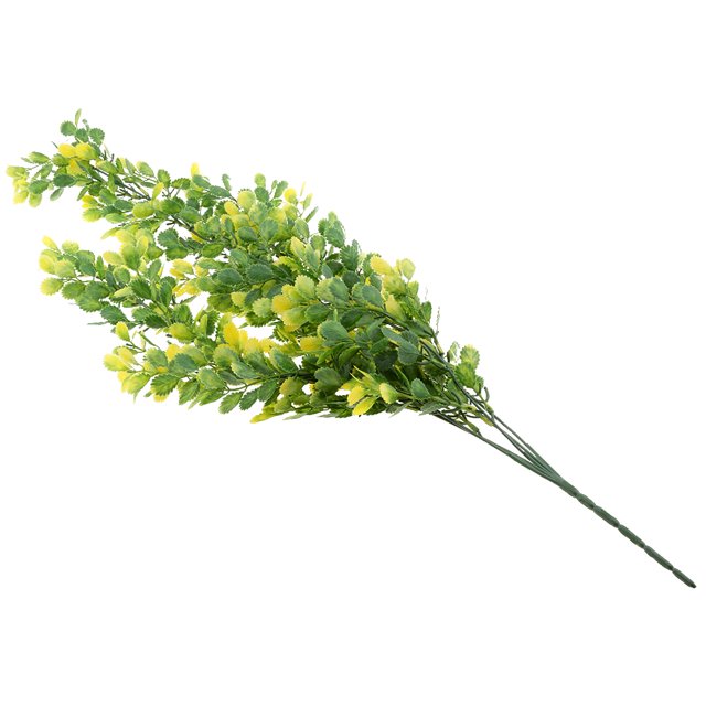 Artificial Valentine Flowers Para Un Arreglo De Flores Generoso Casi Natural Planta Falsa Para Alegrar La Fiesta De Su Casa Y La Decoración De La Boda amarillo verde Baoblaze Césped feliz artificial