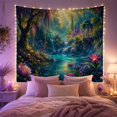 thumbnail image 2 of Floral Garden Pond with Nestled Forest Calm Body, Mystical Fantasy for Space Lovers, Galaxy Room Decor, Mother'S Day Gift, Tapestry Wall Hanging for Bedroom and Dorm, 2 of 7