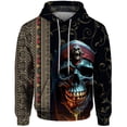thumbnail image 3 of Sudadera con capucha de otoño para hombre Sudadera con capucha estampada genial con calaveras sangrientas y serpientes Sudadera con capucha suelta, 3 of 5