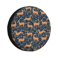 thumbnail image 1 of Fotbe Reindeer Funda de Llanta de Repuesto con Estampado, Engrosada, Ajuste Universal para Jeep, Remolque, RV, SUV, Camión-14 inch, 1 of 6