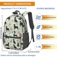 thumbnail image 3 of Rottweiler and Flowers Green Pattern 17" School Backpacks for Teens,Waterproof Oxford Fabric,S-Shape Padded Straps for School,Travel,Hiking,Camping, 3 of 6