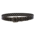 thumbnail image 2 of 1 1/2" Snap on Perforated Vintage Embossed Studded Jean Belt, 2 of 3