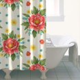 thumbnail image 4 of Pioneer Flower Floral Print Pattern Shower Curtain 36"x72", Bathroom Decorative Shower Curtain Set with 12 Hooks, Waterproof Washable, 4 of 6