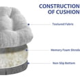 thumbnail image 3 of Chair Cushions for Dining Chairs Set of 4, Kitchen Chair Cushions, Chair Pads with Ties and Non Slip Backing, Tufted Memory Foam Seat Cushion 4 Pack, 15.5" x 15.5" x 4", Light Gray, 3 of 14