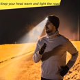 thumbnail image 5 of Unisex LED Beanie Hat with Light, USB Rechargeable Hands Free 4 LED Headlamp Cap, Warm Winter Knitted Hat with LED Flashlight for Hiking, Biking, Camping,Fluorescent Green, 5 of 8