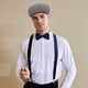 thumbnail image 3 of Boina de espiga para hombre, gorra para hombre, gorro cálido para personas de mediana edad y mayores, gorro de lana para otoño e invierno, 3 of 8