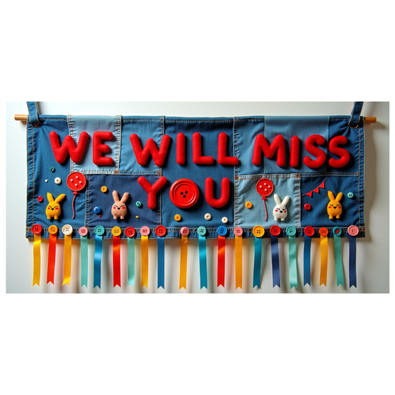 Shiny Golden We Will Miss You Banner Party Decoration Background Balloons Streamers Bunting for Farewell Party Retirement Party Departure Celebration Photography Props