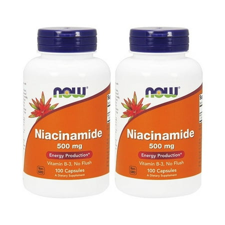 Now Foods - Niacinamide (Vitamin B3) 500 mg 100 Capsules (Pack of