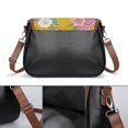 thumbnail image 3 of Mustard Yellow Floral Repeat Pattern Vintage Crossbody Bag For Women Medium Leather Hobo Bags Shoulder Bag Classic City Leather Satchels, 3 of 8