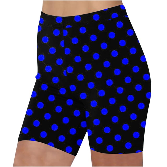 Penkiiy Shorts de Cycliste pour Femmes, Shorts de Yoga de Compression Taille Haute pour l'Entraînement 2TG Bleu