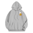 thumbnail image 5 of Women's Oktoberfest Printed Drop Shoulder Hoodie for Everyday Wear and Casual in Autumn/Winter Season Gray XL, 5 of 7