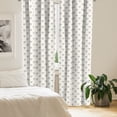 thumbnail image 2 of Ambesonne Diamonds Curtains, Polka Dots Crystals, Pair of 28"x84", Ivory Black, 2 of 5