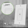 thumbnail image 6 of 2 Pack Flexible Rubber Wall Grommet Insert with Decorator Wall Plate, 1-Gang Pass Through Plate for Low-Voltage Cables, 6 of 7