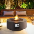 thumbnail image 3 of AVAWING Outdoor Propane Firepit Table Set, Auto-Ignition, 50,000 BTU Steel, Stainless Steel, Brown, 3 of 8