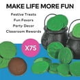 thumbnail image 3 of Fun Express Green Chocolate Coin Candy, Set of 68 Individually Wrapped, 3 of 4