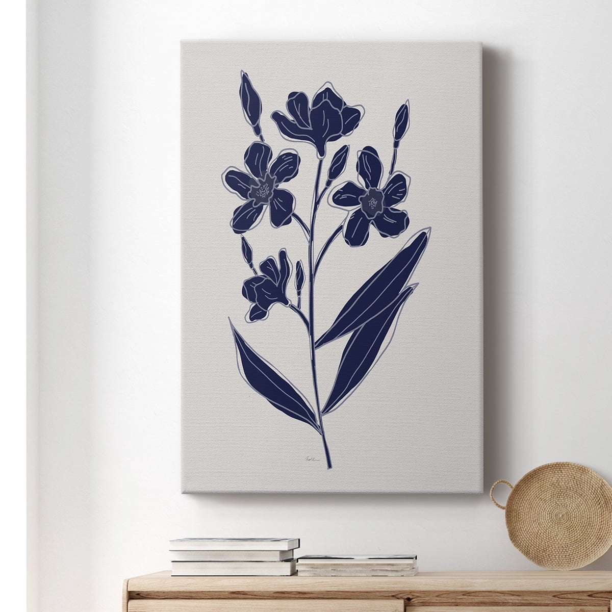 Indigo Botanical Study I Premium Gallery Wrapped Canvas - Ready to Hang