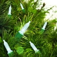 20Count Cool White LED Mini Christmas Lights with Green Wire, 7.6