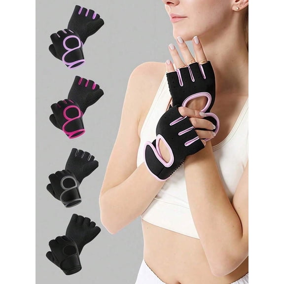 1 Pair Unisex Half Finger Fitness Gloves,Anti-Slip Breathable Cycling Gloves,Super Lightweight Weight Lifting Gloves,For Training Exercise Gym Cycling Gloves Gym Accessories, Sport, Gym, Home Exercis