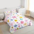 thumbnail image 3 of Castle Fairy Teens Colorful Flowers Twin Comforter Sets,Spring Garden Bedding Set, 3 of 8