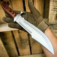 thumbnail image 2 of 13.5" HEAVY DUTY HUNTING FIXED BLADE Rambo BOWIE Camping Outdoor Knife, 2 of 4
