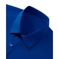 thumbnail image 4 of sogami Mens Wrinkle-free Long Sleeve Dress Shirt Solid Stretch Blue Button Down Shirt Casual Business Wedding, 4 of 7