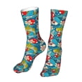 thumbnail image 6 of KLL Japanese Koi Print Womens Crew Socks Athletic Middle Tube Long Socks Novelty Socks Gifts For Men, 6 of 7