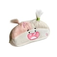 thumbnail image 2 of Estuche de lápices grande, lindo y feo con trenzas, bolsa divertida para bolígrafos para estudiantes, amantes de la papelería, bolsa multiusos para cosméticos y viajes., 2 of 7
