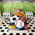 thumbnail image 4 of Erosebridal Color Splash Balls Twin Sheet Sets, Sport Bedding for Boys and Girls, 3pcs, 1 Flat Sheet, 1 Fitted Sheet and 1 Pillowcase, 4 of 6