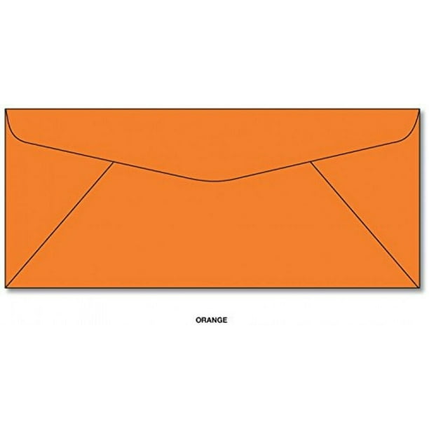 50 Orange 10 Envelopes 9.5" x 4.125" Standard Flap EnvelopesOn