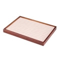 thumbnail image 4 of Organizador de bandejas para joyas, estuche con 100 ranuras, caja de almacenamiento para accesorios de joyería para uso doméstico Beige, 4 of 9