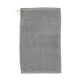 thumbnail image 3 of 2-Pack Elegani Premium Cotton Terry Velour Golf Towel - Silver, 16" x 26" with Corner Hook & Grommet, 3 of 4