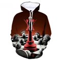 thumbnail image 3 of Sudadera con capucha con estampado 3D de ajedrez de moda para hombre, sudadera informal de manga larga con capucha, jerséis geniales de calle de gran tamaño, ropa para mujer, 3 of 5
