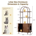 thumbnail image 4 of Wirrytor 63" Tall Cat Litter Box Enclosure with Sliding Doors, 3-Tier Hidden Litter Box Cabinet with Anti‑Tip Kit for Living Room, Walnut, 4 of 10