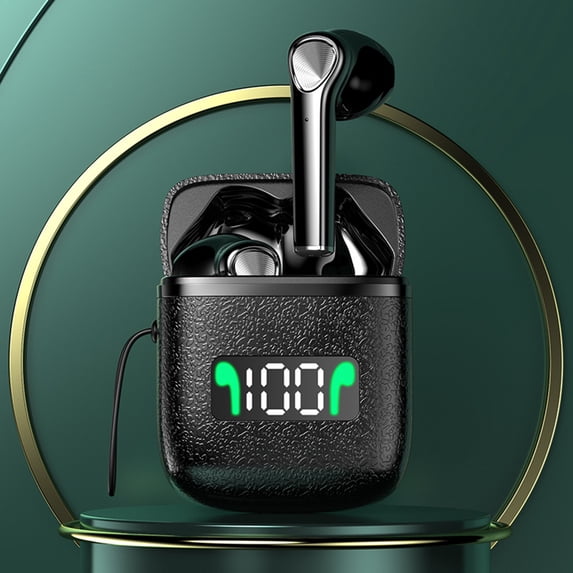 Tws Wireless, Bluetooth Headset 5.0 Noise Reduction Touch Stereo Earbud, Digital Display, 0 Noise Reduction Touch Stereo Earbud Digital Display Mini Wireless Headset 2.05: 2.05*0.79*1.65Inch Black