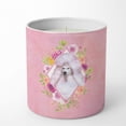 thumbnail image 1 of Caroline's Treasures Caniche Blanc Standard Fleurs Roses 10 oz Pot de Soja Décoratif-Bougies, 1 of 2