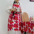 thumbnail image 3 of Delantal impermeable sin mangas con diseño de flores finlandesas de estilo nórdico, para repostería casera, cocina casera, delantal pequeño y refrescante a la moda, 3 of 6