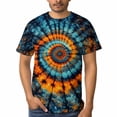 thumbnail image 3 of LAOLIUSN Men’s Tie Dye Shirts for Men, Short Sleeve Mens Tie Dye Shirt, Rainbow Tie Dye T-Shirts Tee S-4XL, 3 of 7