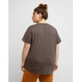 thumbnail image 2 of Hanes Originals Women's Tri-Blend T-Shirt, Relaxed Fit (Plus Size) Dark Crimson 4X, 2 of 5